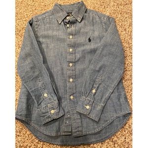 Boys Ralph Lauren chambray button down shirt